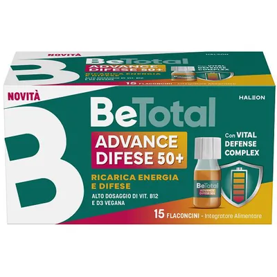 Be-total Advance Difese 50+ Ricarica Energia E Difese Gusto Arancia 15 Flaconcini