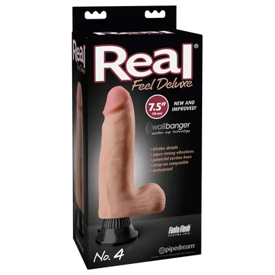 Dildo Vibrante Pipedream Real Feel Deluxe No.4 19 cm Waterproof Ventosa