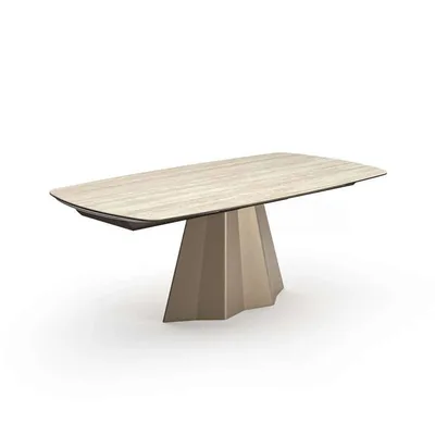 Ozzio Tavolo allungabile Cupido art. T207 con struttura in metallo e piano in ceramica da 210x110 (300x110) cm