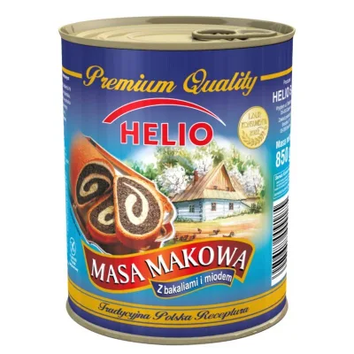 Helio Masa Makowa 850 g Ripieno di Semi di Papavero con Frutta Secca e Miele