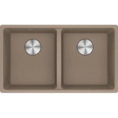 Franke: Lavello due vasche Vasche Sopratop Maris MRG 620-35-35 114.0661.688 finitura fragranite oyster da 76x44 cm