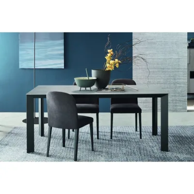 Maronese Acf Tavolo fisso DAFNE con struttura in metallo e piano in legno da L.140 cm