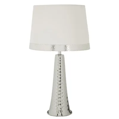LAMPADA DA TAVOLO TOWER ARGENTO CM Ø 30X54