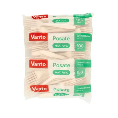Vanto Forchette in Mater Bi Compostabili 100pz