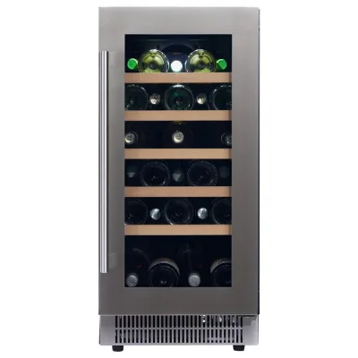 Dunavox Cantina vino a incasso o a libera installazione Flow-32 DAUF-32.83SS finitura acciaio inox da 38 cm