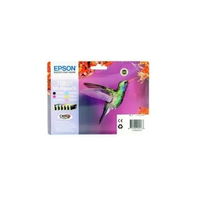 MULTIPACK 06PZ CARTUCCIA ORIGINALE EPSON C13T08074011 T0801-T0806 R265 T0807