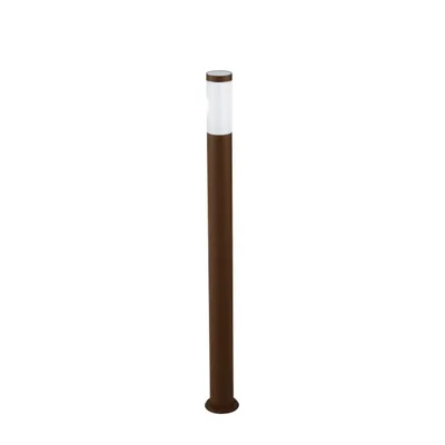Palo da esterni bronzo in acciaio inox, 1 luce E27, 11.5x110cm
