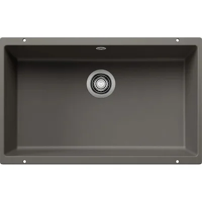 Blanco | Lavello a una vasca ROTAN 700-U 1527330 finitura grigio vulcano da 73 cm - Sottotop