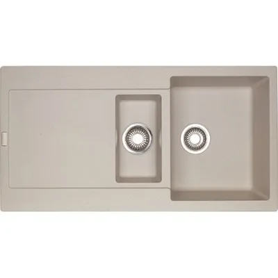 Franke: Lavello una vasca con vaschetta e gocciolatoio Maris MRG 651 114.0066.684 finitura fragranite sahara da 97x50 cm