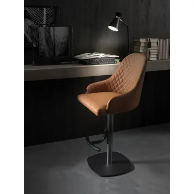Ozzio Sgabello girevole Brando art. S505 con struttura in metallo e seduta in tessuto