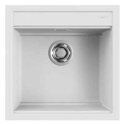 Elleci Lavello una vasca BEST 104 LKB10496 finitura composito K96 bianco da 51x51 cm
