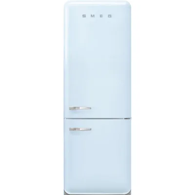 Smeg Frigorifero combinato con cerniere a destra a libera installazione FAB38RPB6 finitura azzurro da 71 cm