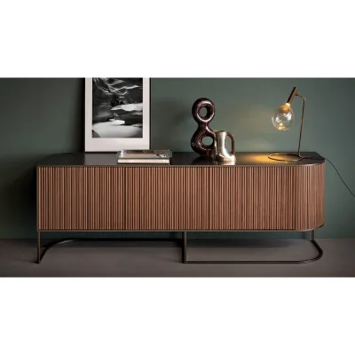 Bonaldo Madia in appoggio Dune con base in metallo da L.205 cm e H.70 cm - 3 ante