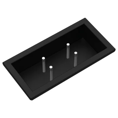 Barazza Scolapiatti 1CSPN finitura inox nero opaco e fenix da 27.2 cm