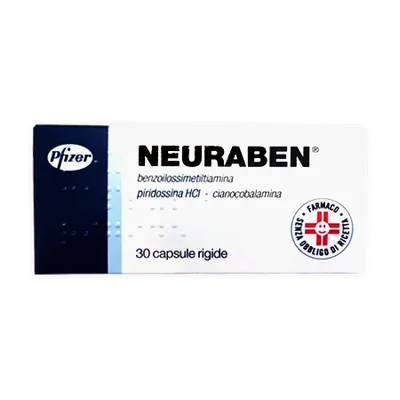Neuraben 100 mg Benzoilossimetiltiamina Vitamina B 30 Capsule