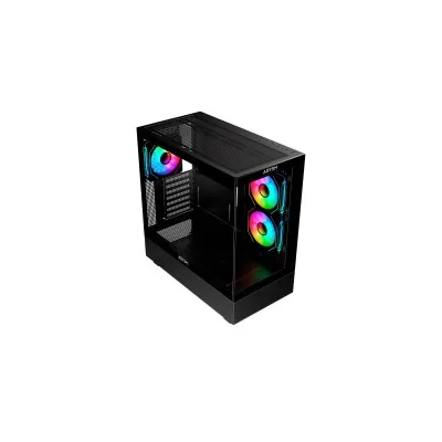 CASE ABYSM Danube Sava H400 Prime Black ATX Mini-ITX Micro ATX Tower AB123018 Vetro temperato laterale e frontale - 3,5" e 2,5"