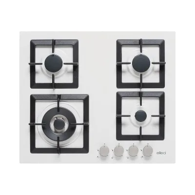 Elleci Piano cottura a gas PLANO 60 PGSP60168WS finitura G68 bianco da 60 cm