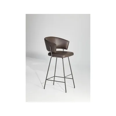 Bonaldo Sgabello Bahia Too H 77 con gambe in metallo e seduta a scelta