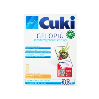Cuki Congela Gelo Più Sacchetti Freezer 7 Strati Formato Piccolo 18x28cm 30pz