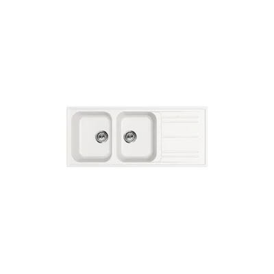 Smeg Lavello due vasche con gocciolatoio LZ116B finitura bianco da 116 cm - IN PROMOZIONE FINO AL 30/06