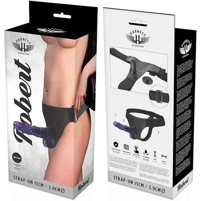 Strap-on Harness Attraction Robert viola 15 cm Ø 3,9 cm cintura regolabile