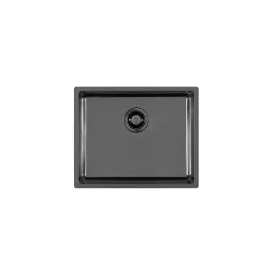 Foster Lavello una vasca 2155 856 finitura acciaio PVD gun metal da 54x44 cm - IN PROMOZIONE FINO AL 30/06