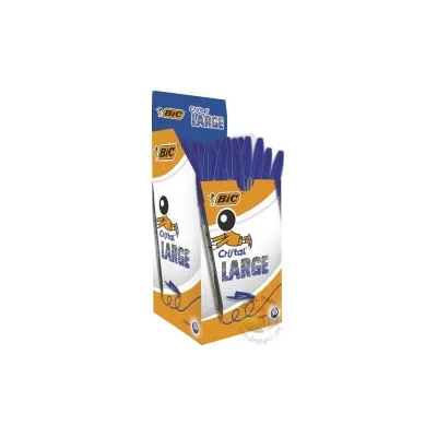 PENNA A SFERA BIC CRISTAL LARGE PUNTA 1,6MM LINEA 0,60MM TRASLUCIDO COLORE BLU 880656
