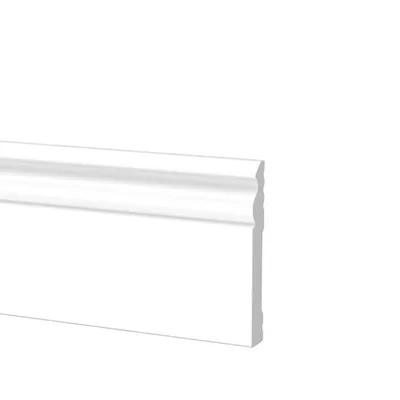 Battiscopa  duropolimero alto ducale bianco 2000x100x10mm