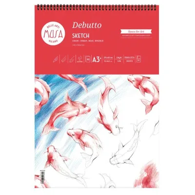 Blocco per schizzi spirale A3 Da Disegno 50fg 120gr 29,7x42cm