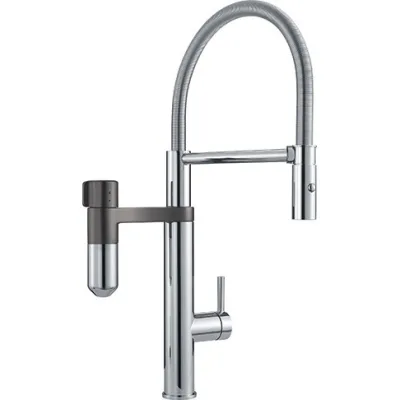 Franke: Miscelatore Vital 2in1 Semi-pro con filtrazione acqua integrato 120.0621.230 finitura cromato/gun metal
