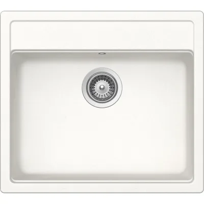 Schock Lavello una vasca NEMO N100 NEMN100001 finitura bianco assoluto da 57x51 cm