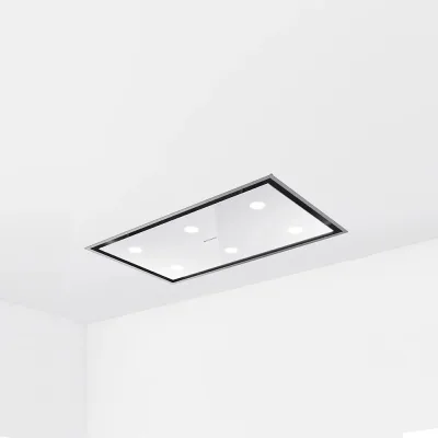 Faber Cappa a soffitto HEAVEN BRIGHT A90 G/WH KL 350.0679.872 finitura vetro bianco da 90 cm