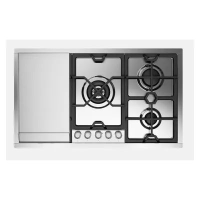 Ilve Piano cottura gas filotop Panoramagic HCPMT95FD in acciaio inox da 90 cm - Con fry top