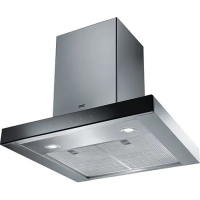 Franke Cappa a parete Mythos FCR 625 TC BK XS 325.0653.923 finitura inox e cristallo nero da 60 cm