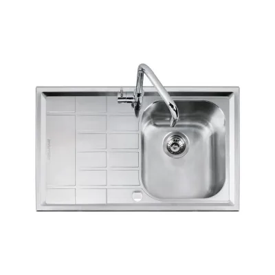 Barazza Lavello una vasca con gocciolatoio sx B_LEVEL 1LLV90/1S finitura inox satinato da 86x50 cm - PROMOZIONE ATTIVA FINO AL 19/10