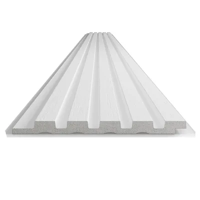 Pannello doga centrale 3D decorativo in duropolimero bianco venato 160x12x2800 mm (minimo 5pz)