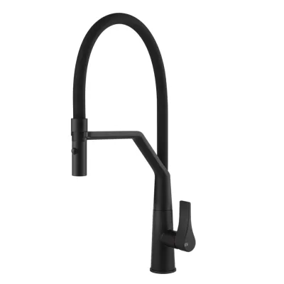 Gessi Miscelatore semi pro monocomando con doccetta estraibile Proton Collection 17191 299 finitura Matte Black - IN PROMOZIONE FINO AL 6/07