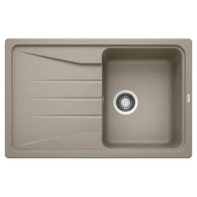 Blanco Lavello una vasca con gocciolatoio SONA 45 S 1519669 finitura tartufo da 78x50 cm - Sopratop