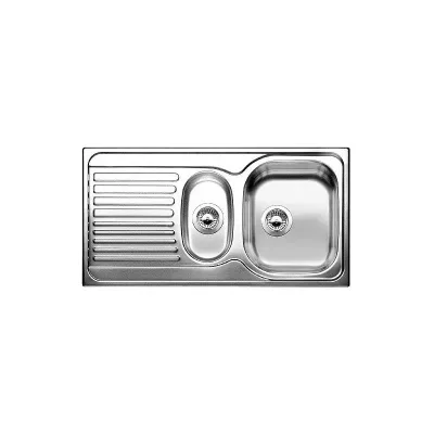 PRONTA CONSEGNA - Blanco Lavello una vasca con vaschetta e gocciolatoio sx TIPO II 6 S 1316495 in acciaio inox da 100x50 cm - Sopratop