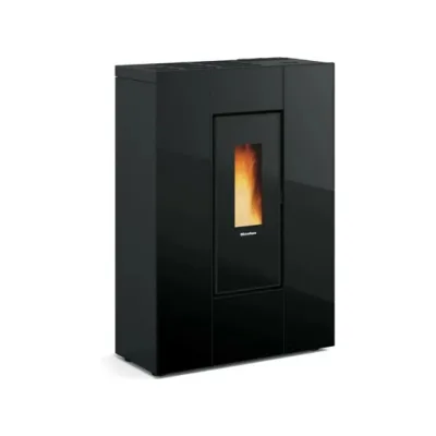 Extraflame Stufa a pellet ermetica canalizzata slim MARILENA PLUS CRYSTAL 5.0 AD 1296304 finitura fumé