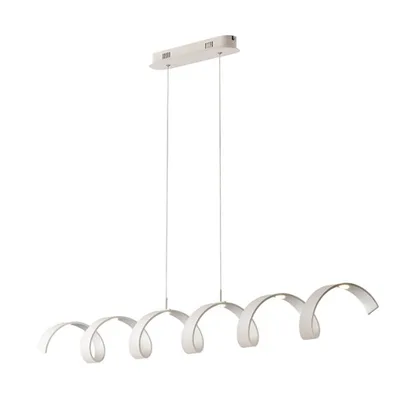 Lampadario a sospensione LED bianco in alluminio, 30W, Luce naturale, 125x120cm