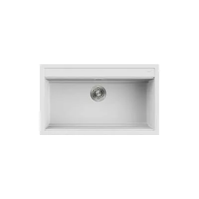 Elleci Lavello una vasca BEST 360 LKB36096 finitura composito K96 bianco da 86x51 cm