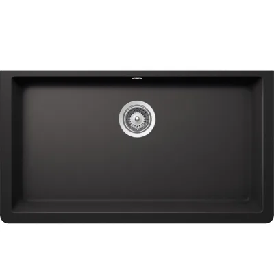 Schock Lavello una vasca SOLIDO N100XL SOLN100L13 finitura nero assoluto da 83.82x46.95 cm