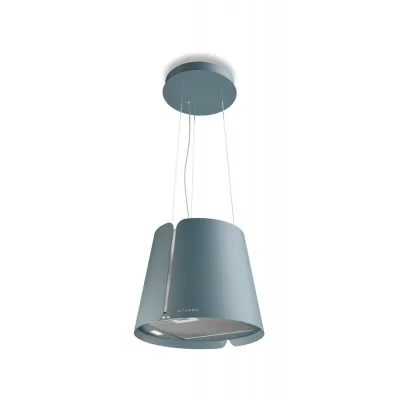 Faber Cappa a isola sospesa BEAT DB MATT F45 345.0612.340 finitura blu polvere opaco da Ø43 cm