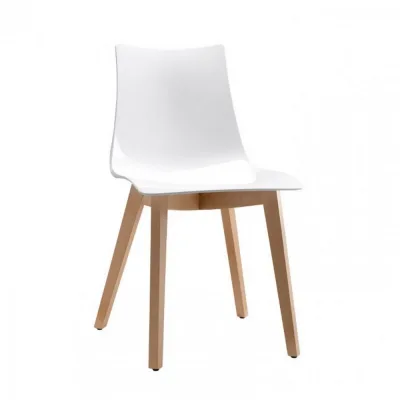 Scab Sedia Natural Zebra Antishock art. 2805 con struttura in legno e scocca in policarbonato - CON VOUCHER 15% NEL CARRELLO