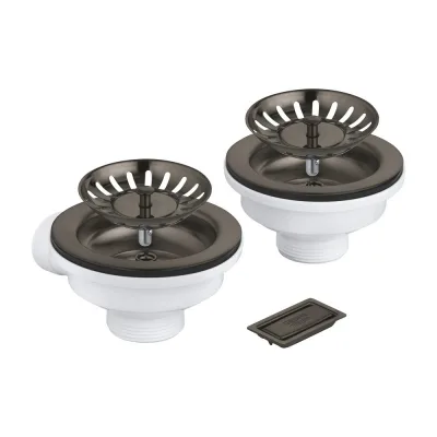 Grohe Set di scarico per lavelli a 2 vasche 40997AL0 finitura grigio antracite spazzolato
