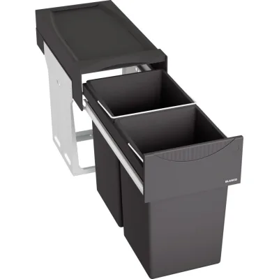 Blanco | Unità raccolta differenziata BOTTON 30/2 MANUALE 1526376 da 25 cm - 2 contenitori