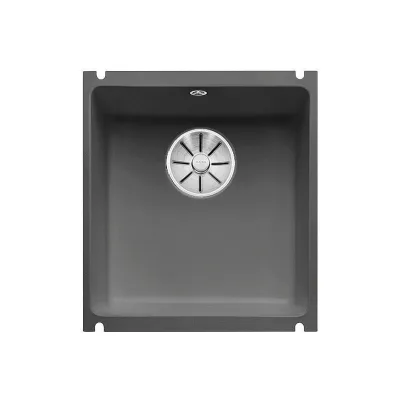 Blanco Lavello una vasca SUBLINE 375-U 1516974 in ceramica basalto da 41.4x45.6 cm - Sottotop