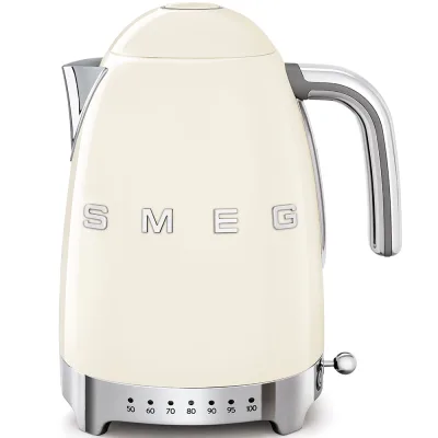 Smeg Bollitore elettronico a temperatura variabile KLF04CREU finitura panna con logo Smeg 3D - - IN PROMOZIONE FINO AL 30/06