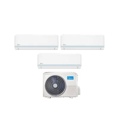 Climatizzatore Condizionatore Midea Trial Split serie EVOLUTION Inverter 9+9+12 Con M3OF-27HFN8-Q R-32 Wi-Fi Optional A++
